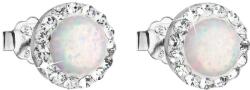 Evolution Group 31217.1 szintetikus opál, Swarovski kristályokkal, (Ag, 925/1000, 1 g, fehér)