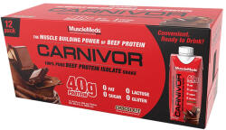 MuscleMeds Carnivor RTD - Marhafehérje Shake (12 Csomag, Csokoládé)