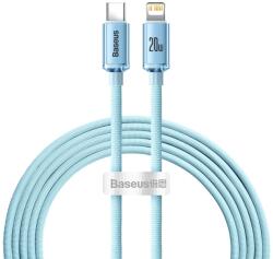Baseus Crystal Shine USB Type C - Lightning gyorstöltő kábel 20W 2m kék (CAJY001403)