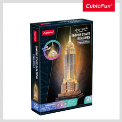  3D puzzle LED világítós Empire State Building CubicFun (3D-L539)