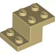 LEGO® 73562c2 - LEGO világos krémszínű (tan) lépcsős kocka 3 x 2 x 1 1/3 méretű, az alján bütyök aljzattal (73562c2)