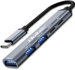 Qoltec 53790 USB Type-C 3.0 Hub - 5 Port