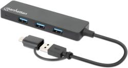 Manhattan 180863 USB 3.0 Type-C / Type-A Hub - 4 Port (180863)