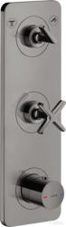 Hansgrohe AXOR Citterio E falsík alatti termosztátos kád/zuhany csaptelep, polírozott fekete króm 36703330 (36703330)