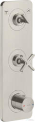 Hansgrohe AXOR Citterio E falsík alatti termosztátos kád/zuhany csaptelep, rozsdamentes acél hatású 36703800 (36703800)