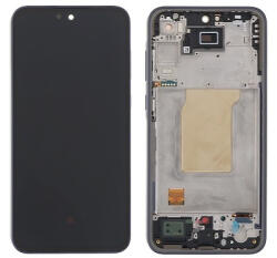Samsung A356 Galaxy A35 előlap keret, lcd kijelző és érintőpanel, világoskék, ice blue (Small size OLED)