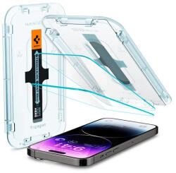 Apple Spigen "Glas. tR SLIM EZ Fit" Apple iPhone 14 Pro Max tempered kijelzővédő fólia felhelyező kerettel (2db) (AGL05202) - phoner