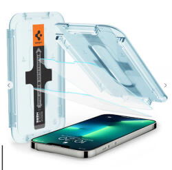 Apple Spigen "Glas. tR SLIM EZ Fit" Apple iPhone 16e / 13 / 14 / 13 Pro tempered kijelzővédő fólia felhelyező kerettel (2db) (AGL03385) - phoner