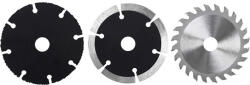 Drel vágókorong készlet 3 db-os, 85 X 15 mm, szegmentált gyémánt, TCT, univerzális (CON-DCM-2301)