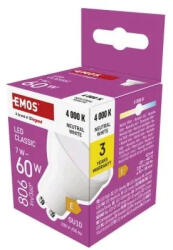 EMOS LED izzó Classic MR16 / GU10 / 7 W (60 W) / 800 lm / természetes fehér (ZQ8E43)