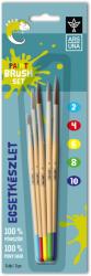 Ars Una Ecsetkészlet, 2, 4, 6, 8, 10, natúr fanyelű, kerek 5 darabos klt. Ars Una (5993120022951) - tintasziget