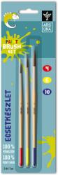 Ars Una Ecsetkészlet, 4, 6, 10, natúr fanyelű, kerek 3 darabos klt. Ars Una (5993120022944) - tintasziget