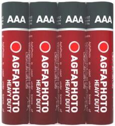 AgfaPhoto Elem, AAA, 4 db, féltartós (szén-cink), zsugor, AGFAPHOTO "Heavy Duty" (4 db) (AGHDAAA4)