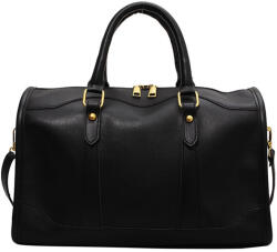 Dollcini Vintage Válltáska - Cipzáras Műbőr Női Kézitáska, Állítható Pánt - Black (443311)