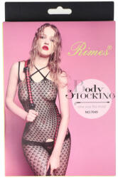  Rimes sűrűn mintázott, alul nyitott cicaruha (Model 7049) - lunaluna