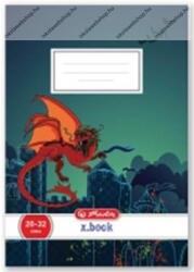 Herlitz 2. osztályos vonalas füzet, Dragon (A5/16-32) (09540980_sarkany)