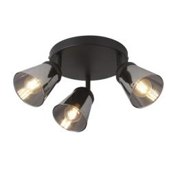 Searchlight Mega fekete-füstszínű mennyezeti spotlámpa (SL-61170-3SM) E14 3 izzós IP20 (61170-3SM)