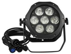  FTS LED 7x18W RGBWA+UV Alumíniumházas IP65 Kültéri Par Lámpa - Profi Színpadi Világítás - fenytechnikashop