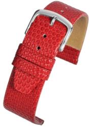 LBS Curea Piele Naturala Textura Reptila (rosie) 16mm