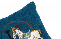 King Home Paris Home Lovas Díszpárna Zsenília Kék Elegáns (KHM-5900168831018)