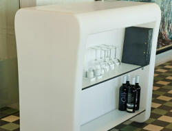 New Garden Creta 120 Bárpolc Laminált Fehér (KHM-MOBCRE101BXNLNW)