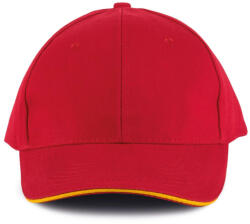 K-UP KP011 hat paneles Baseball sapka K-UP, Red/Yellow-U (kp011re-ye-u)