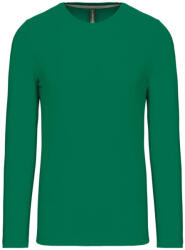 Kariban Férfi kereknyakú hosszú ujjú pamut póló, Kariban KA359, Kelly Green-2XL (ka359kl-2xl)