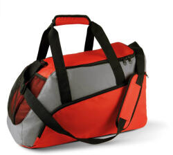 Kimood KI0607 poliészter sporttáska zsebekkel és vállpánttal Kimood, Red/Slate Grey-U (ki0607re-sl-u)