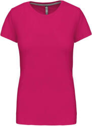 Kariban Női rövid ujjú környakas pamut póló, Kariban KA380, Fuchsia-XL (ka380fu-xl)
