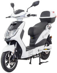 RACCEWAY Trotineta electrica RACCEWAY® E-FICHTL®, alb-lucioasa cu baterie de 20Ah