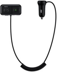  T Type S-16 vezeték nélküli Bluetooth MP3-lejátszó+2USB autós töltő Baseus - Fekete (CCMT000201)