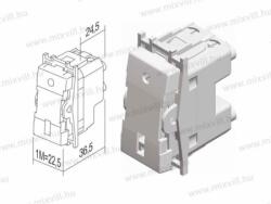 TEM 101-es egypólusú kapcsoló fehér 16A 250V 1M PW SM10PW-P szakmai csomagolás 10db/doboz