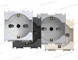 TEM dugalj Schuko/olasz ezüst P+E 16A 250V~ 2M VM31ES(38310)