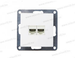 NEOCROSS fehér CAT 5e 2XRJ45 dupla adatátviteli csatlakozó