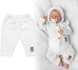 Baby Nellys Pantaloni tricotati Hand Made Girl, Baby Nellys, alb