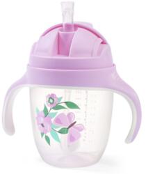 BabyOno Cana anti-picura cu paie cantarita BabyOno, 240 ml, liliac