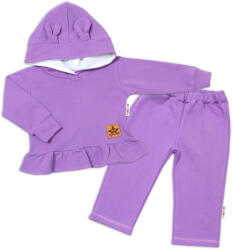 Baby Nellys BEBE NELLYS Set trening copii cu gluga si urechi, liliac