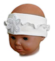 Baby Nellys Bandita Baby Nellys ® cu floare si volan - alba