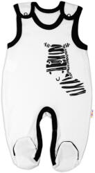 Baby Nellys Cizme din bumbac pentru sugari Baby Nellys, Zebra - alb