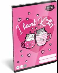 Lizzy Card Heart Kitty A5 21-32 lapos 4. osztályos Vonalas füzet (20849)