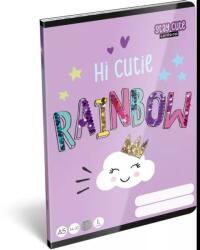 Lizzy Card Stay Cute A5 14-32 lapos I. osztályos Szivárvány Mintás Vonalas Füzet (20793)