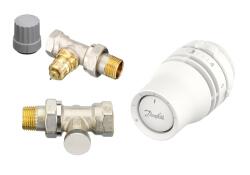 Danfoss RA-FN15 1/2 Egyenes radiátor szelep szett Danfoss Redia érzékelővel (015G5332)