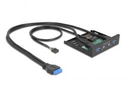 Delock 64150 2xUSB-A 3.2 Gen 1 + HD-Audio 3, 5" beépíthető panel (64150)