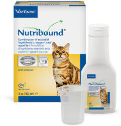 Virbac Nutribound Soluție orală pentru pisici în perioada de convalescență 3x150 ml - versiune nouă
