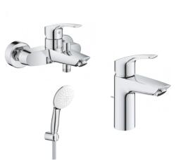 GROHE Mosdó csaptelep, Grohe Eurosmart kádas fürdőszoba szett Eurosmart_bundle_01 - zuhanykabin