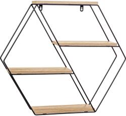 STILISTA Raft hexagonal de perete, lemn deschis 51x58x11 cm (40070323) Raft