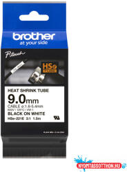 Brother HSe-221E 9mm széles 1, 5 méter hosszú szalagkazetta (HSE221E) - nyomtassotthon
