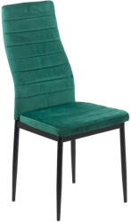 Scaun de bucatarie din catifea si cadru negru BUC 263V verde