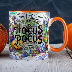 Deconline Customs Őszi mintás bögre "Hocus Pocus" Narancssárga (DO126157-ORANGE-MUG)
