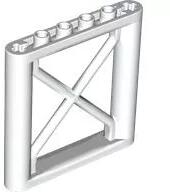 LEGO® 64448c1 - LEGO fehér állvány 1 x 6 x 5 méretű átlós merevítővel (64448c1)